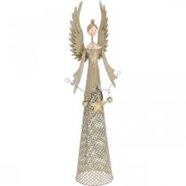 Artikel Dekorativ ängelfigur med krans julmetall 13 × 8,5 cm H40cm