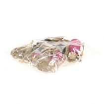 Artikel Träänglar för upphängning grå, rosa 7,5cm 6 st