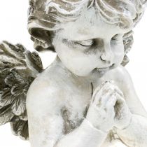 Be ängel, begravningsblomster, byst av ängelfigur, gravdekoration H19cm B19,5cm