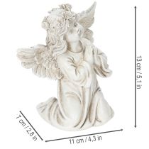 Artikel Ängelfigur bedjande, gravdekoration, sittande, 13 cm, 2 stycken