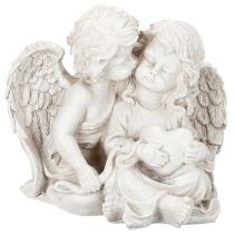 Artikel Ängeldekoration Barn Ängelpar med Hjärtskulptur 24cm
