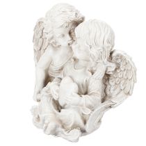 Artikel Ängeldekoration Barn Ängelpar med Hjärtskulptur 24cm