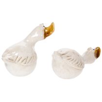 Artikel Dekorativ anka i keramik för den perfekta blickfångaren i vardagsrummet, 13 cm, 2 stycken