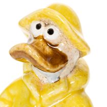 Artikel Ankfigurer, regnrockar i keramik för rolig balkong- och trädgårdsdekoration, 11 cm, 4 stycken