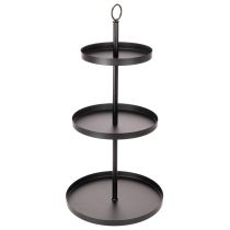 Artikel Runt serveringsställ i metall med tre nivåer för bordsdekoration i flera nivåer, 61 cm