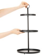 Artikel Runt serveringsställ i metall med tre nivåer för bordsdekoration i flera nivåer, 61 cm