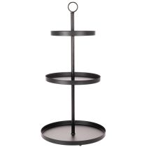 Artikel Runt serveringsställ i metall med tre nivåer för bordsdekoration i flera nivåer, 61 cm