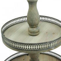 Artikel Deco Tårtställ Träväxter Tårtställ Vintage H47cm Ø34cm
