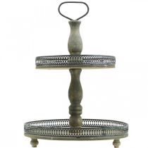 Artikel Deco Tårtställ Träväxter Tårtställ Vintage H47cm Ø34cm