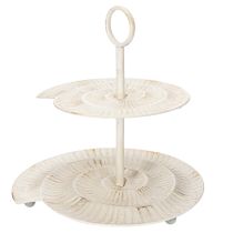 Artikel Vintage serveringsställ i flera etager för elegant dekoration i vardagsrummet eller på fönsterbrädan, 39 cm