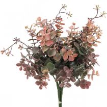 Eukalyptusbuske Konstgjord Eukalyptus Röd Grön 25cm 3st