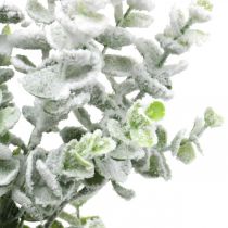 Konstgjord eukalyptusgren täckt med snö Deco gren eukalyptus jul 48cm