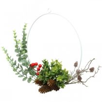 Artikel Dekorativ krans eukalyptus, bär och kottar konstgjorda Ø30cm