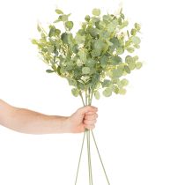 Artikel Konstgjord eukalyptusgren med runda blad, 75 cm, 4 stycken