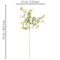 Artikel Konstgjord eukalyptusgren med runda blad, 75 cm, 4 stycken