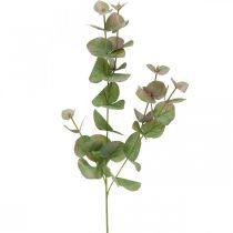 Konstgjord eucalyptus gren deco grön växt grön, rosa 75cm