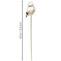 Artikel Uggla på pinnen vit 9 cm L48cm