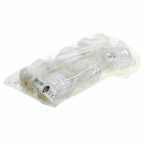 Artikel Dekorativ uggla med krona för att hänga vit, glitter 6,5 × 8 cm 6st.