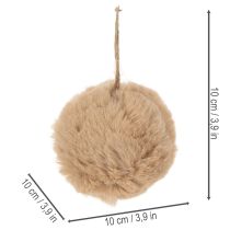 Artikel Dekorativ pom-pom-bollprydnad för julgranar, 10 cm