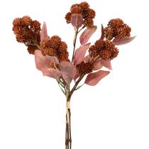 Artikel Fet höna Röd Sedum stengröt konstgjorda blommor 41cm 3st