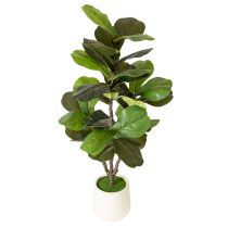 Artikel Konstgjord Ficus lyrata 120 cm dekorativ för vardagsrum