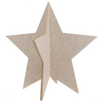 Artikel Filt dekorativ stjärna att placera juldekoration filt beige H62cm