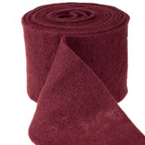 Artikel Filtband i ull, mörkrött, 15 cm x 5 m, för dekoration och pyssel