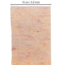 Artikel Filttejp, tvåfärgad grytlapp av ullfilt, orange/flerfärgad, 15 cm x 5 m