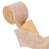 Artikel Filttejp, tvåfärgad grytlapp av ullfilt, orange/flerfärgad, 15 cm x 5 m