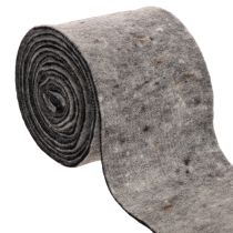 Artikel Tvåfärgat gångjärn i ullfilt för kruka, grå/svart, 15 cm x 5 m