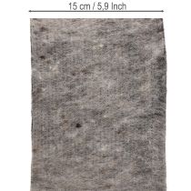 Artikel Tvåfärgat gångjärn i ullfilt för kruka, grå/svart, 15 cm x 5 m