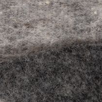 Artikel Tvåfärgat gångjärn i ullfilt för kruka, grå/svart, 15 cm x 5 m