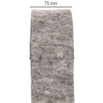 Artikel Filttejp, krukrem, 100 % ull, grå/svart, 7,5 cm bred, 5 m lång