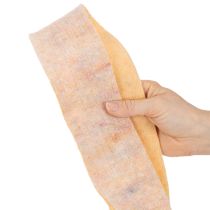 Artikel Filttejp som tvåfärgad grytlapp av ren ull, orange/flerfärgad, 7,5 cm bred, 5 m lång