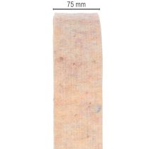 Artikel Filttejp som tvåfärgad grytlapp av ren ull, orange/flerfärgad, 7,5 cm bred, 5 m lång