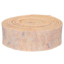 Artikel Filttejp som tvåfärgad grytlapp av ren ull, orange/flerfärgad, 7,5 cm bred, 5 m lång