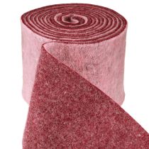 Artikel Filtband dekorativt band rosa bärull filt tvåfärgad 15cm 5m