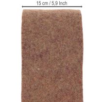 Artikel Tvåfärgad filttejp av ullfilt, 100 % ull, lila/brun, 15 cm x 5 m