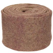 Artikel Tvåfärgad filttejp av ullfilt, 100 % ull, lila/brun, 15 cm x 5 m