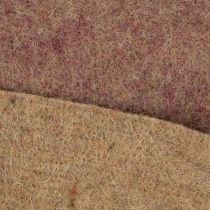Artikel Tvåfärgad filttejp av ullfilt, 100 % ull, lila/brun, 15 cm x 5 m