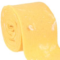 Artikel Filtband ull band dekorativt tyg gula fjädrar ullfilt 15cm 5m