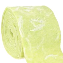 Artikel Filtband ullband dekorativt tyg ljusgrönt fjädrar ullfilt 15cm 5m