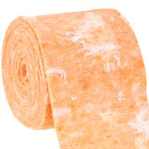 Artikel Filtband ull band dekorativt tyg orange fjädrar ullfilt 15cm 5m