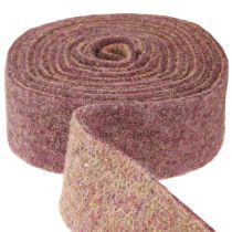 Artikel Filtband ullband dekorativt tyg vinröd beige 7,5cm 5m