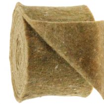 Pottejp filtband grön med prickar 15cm x 5m