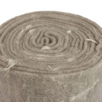 Filtband ull band dekorativt tyg grå fjädrar ullfilt 15cm 5m