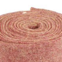 Filtband ullband dekorativt tyg vinröd beige 7,5cm 5m