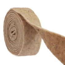 Artikel Filtband ull band dekorativt tyg brun beige ullfilt 7,5cm 5m
