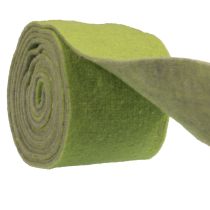Filtband ullband filtrulle dekorativt band grönt grått 15cm 5m