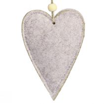 Artikel Filthjärtan Julgransdekorationer beige hjärtan 8,5×12cm 6 st
